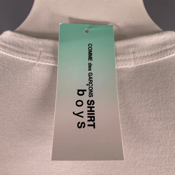 COMME des GARCONS SHIRT Size L White Cotton Oversized T-shirt - Picture 4 of 7